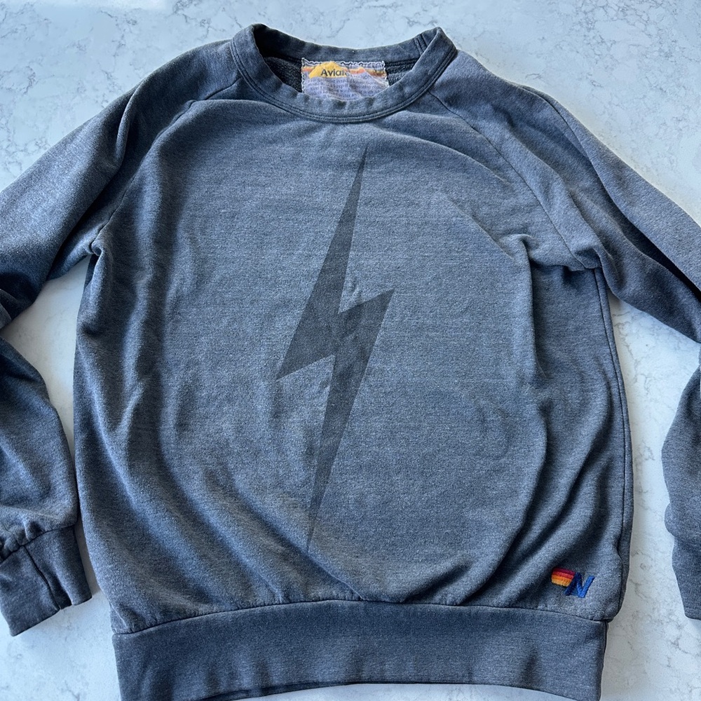 Aviator Nation Gray Crewneck Sweater